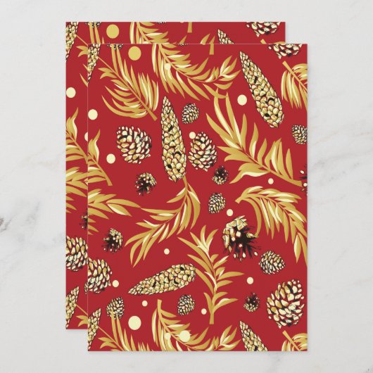 kerstpatroon, pijnsneeuw 3 bedankkaart (Voorkant / Achterkant)