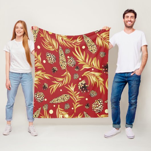 kerstpatroon, pijnsneeuw 3 fleece deken (In situ)