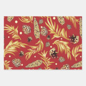 kerstpatroon, pijnsneeuw 3 inpakpapier vel (Voorkant 3)