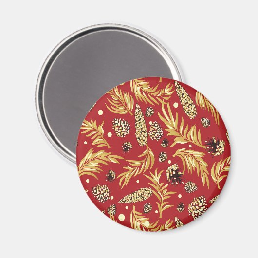 kerstpatroon, pijnsneeuw 3 magneet (Voorkant / Achterkant)