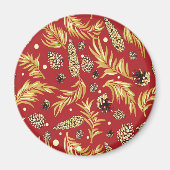 kerstpatroon, pijnsneeuw 3 magneet (Voorkant)