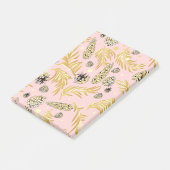 kerstpatroon, pijnsneeuw 4 post-it® notes (Schuin)