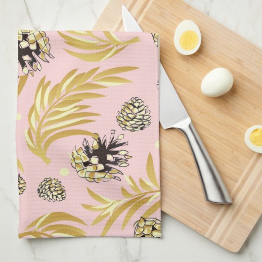 kerstpatroon, pijnsneeuw 4 theedoek (Quarter Fold)