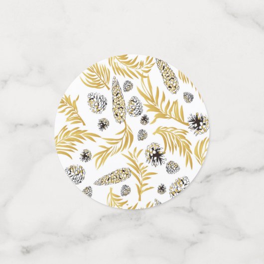 kerstpatroon, pijnsneeuw 5 confetti (Kleine voorkant)