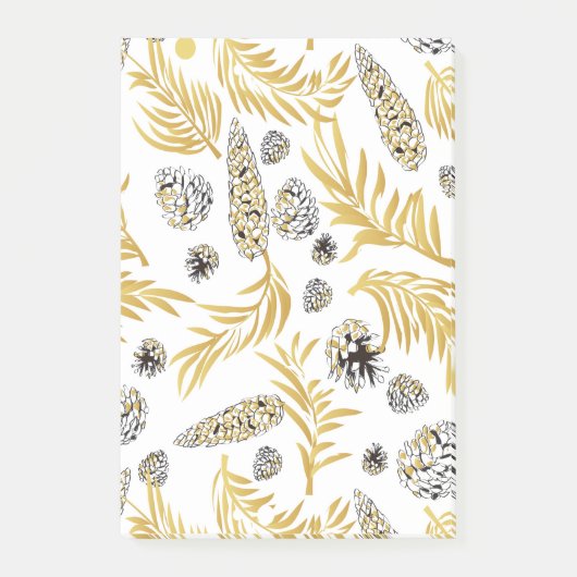 kerstpatroon, pijnsneeuw 5 post-it® notes (Voorkant)