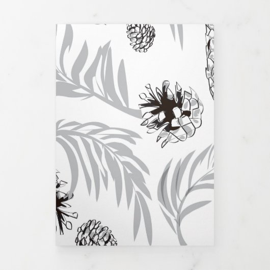 kerstpatroon, pijnsneeuw 7 drieluik wenskaart (Cover)