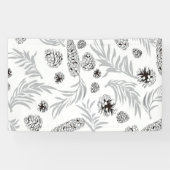 kerstpatroon, pijnsneeuw 7 spandoek (Horizontaal)