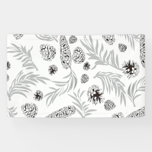 kerstpatroon, pijnsneeuw 7 spandoek (Horizontaal)