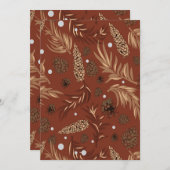 kerstpatroon, pijnsneeuw 8 bedankkaart (Voorkant / Achterkant)