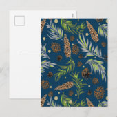 kerstpatroon, pijnsneeuw 9 feestdagenkaart (Voorkant / Achterkant)