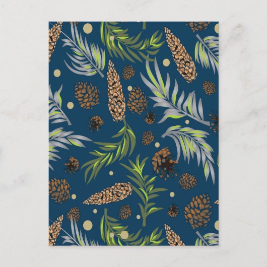 kerstpatroon, pijnsneeuw 9 feestdagenkaart (Voorkant)