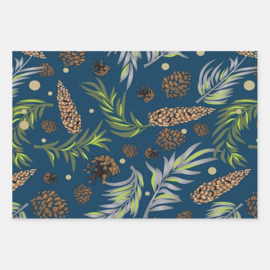 kerstpatroon, pijnsneeuw 9 inpakpapier vel (Voorkant)