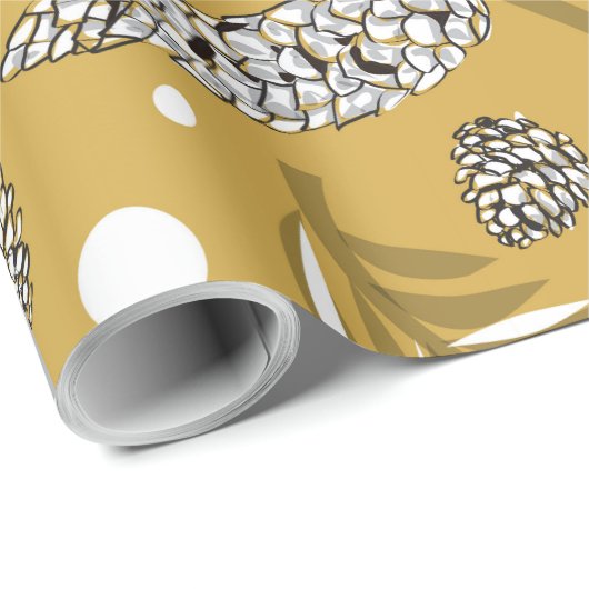 Kerstpatroon, Pine Snow 6 Cadeaupapier (Rol Hoek)