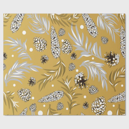 Kerstpatroon, Pine Snow 6 Cadeaupapier (Vlak)