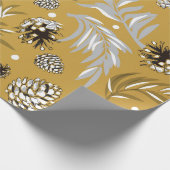 Kerstpatroon, Pine Snow 6 Cadeaupapier (Hoek)