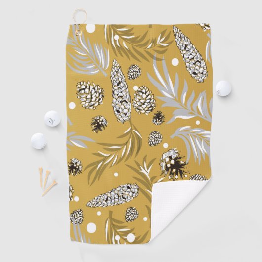 Kerstpatroon, Pine Snow 6 Golfhanddoek (Insitu)