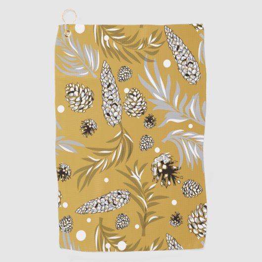 Kerstpatroon, Pine Snow 6 Golfhanddoek (Voorkant)