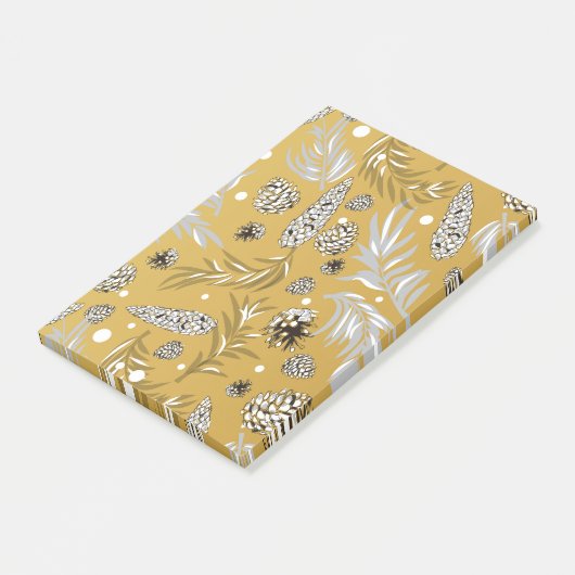 Kerstpatroon, Pine Snow 6 Post-it® Notes (Schuin)