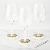 Kerstpatroon, Pine Snow 6 Wijnglaslabel (Set)