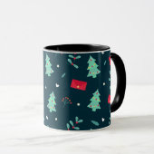 Kerstpatroon, populair ontwerp, mok (Voorkant rechts)
