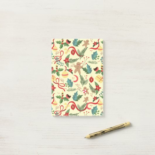kerstpatroon post-it® notes (Op bureau)