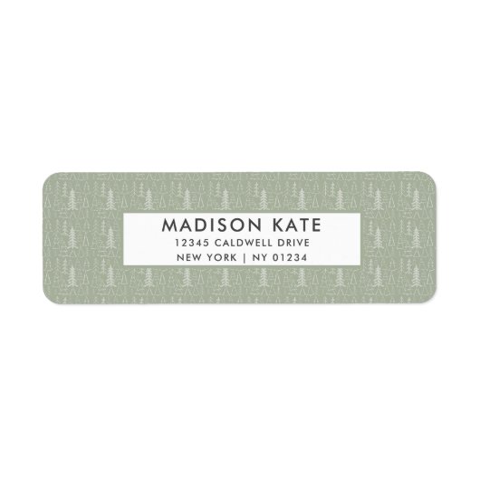 Kerstpatroon Retouradreslabels Etiket (Voorkant)