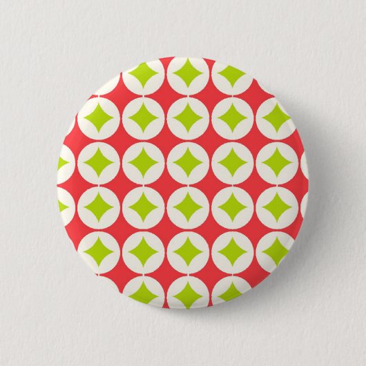 kerstpatroon ronde button 5,7 cm (Voorkant)