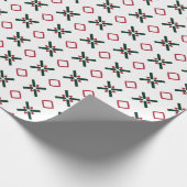 Kerstpatroon rood wit en groen cadeaupapier (Hoek)