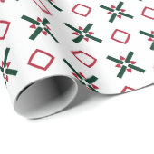Kerstpatroon rood wit en groen cadeaupapier (Rol Hoek)