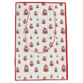 Kerstpatroon - Schattigee rode vos naadloos patroo Medium Cadeauzakje (Voorkant)