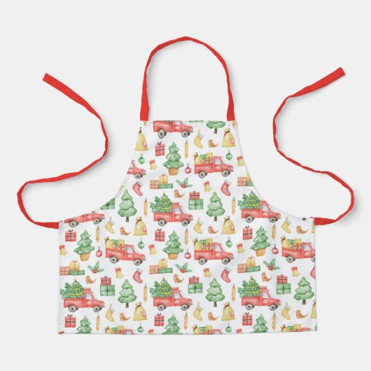 kerstpatroon schort (Voorkant)