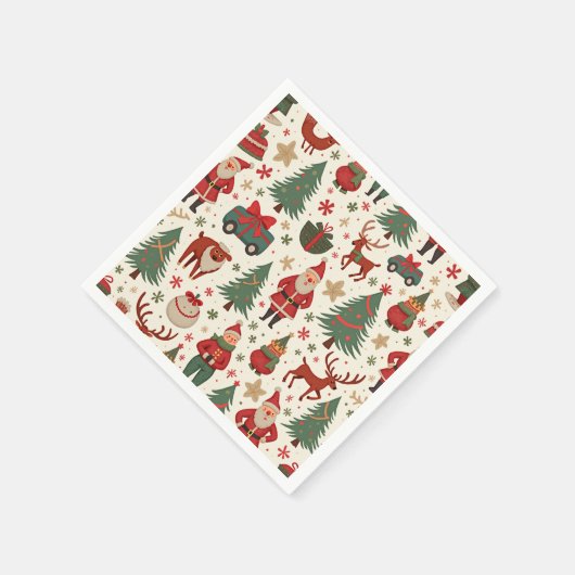 Kerstpatroon Servetten (Hoek)