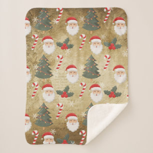  kerstpatroon sherpa deken