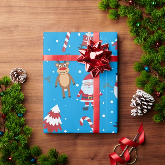 Kerstpatroon Sinterklaas Rendier Sneeuwman Cadeaupapier (Feestdagen Geschenken)