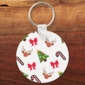 kerstpatroon sleutelhanger (Voorkant)