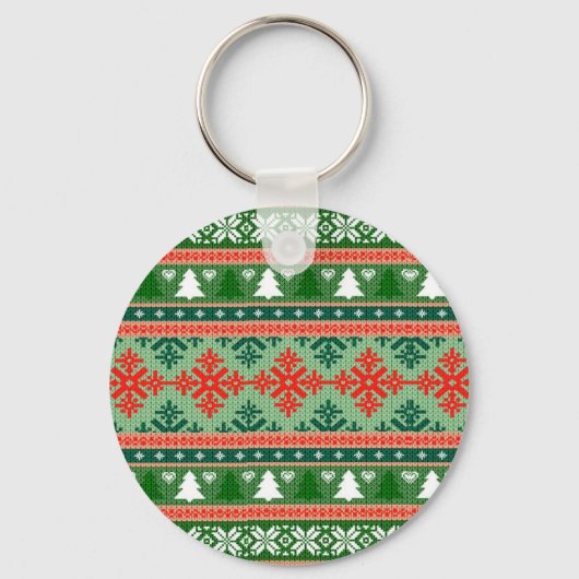 kerstpatroon sleutelhanger (Voorkant)