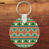 kerstpatroon sleutelhanger (Voorkant)