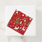 Kerstpatroon sneeuwman santa bomen grijs decor bedankjes labels (In situ)