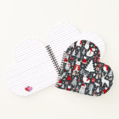 Kerstpatroon sneeuwman santa bomen grijs decor notitieboek (Binnen)