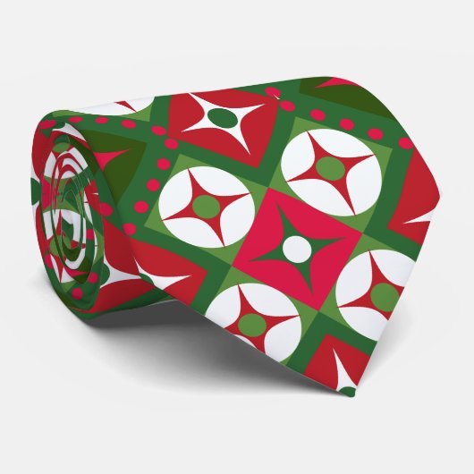 kerstpatroon stropdas (Opgerold)