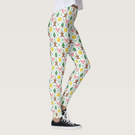 kerstpatroon Tennis Leggings (Rechts)