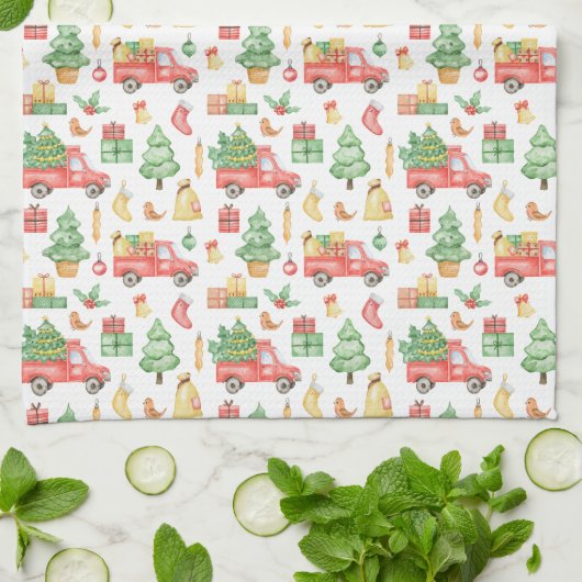  kerstpatroon theedoek (Gevouwen)