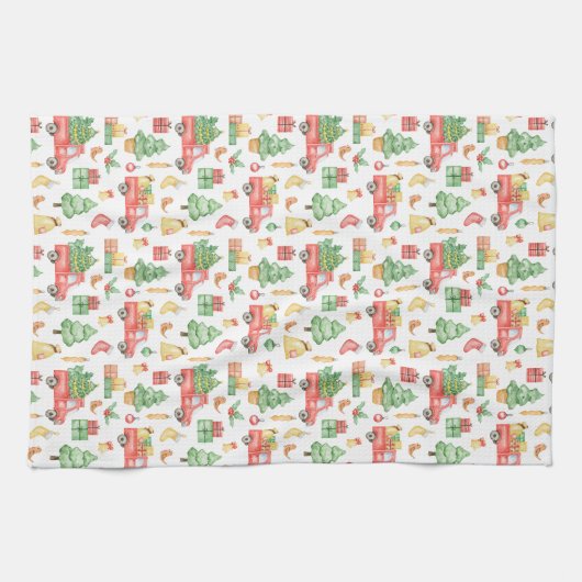  kerstpatroon theedoek (Horizontaal)
