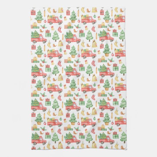  kerstpatroon theedoek (Verticaal)
