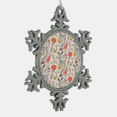 kerstpatroon tin sneeuwvlok ornament (Links)