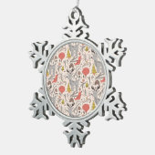 kerstpatroon tin sneeuwvlok ornament (Rechts)