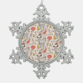 kerstpatroon tin sneeuwvlok ornament (Voorkant)