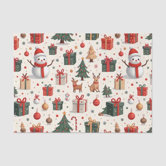 kerstpatroon tissuepapier (Voorkant)