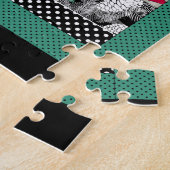 kerstpatroon, toegepast, nieuw jaar, kerst legpuzzel (Zijkant)