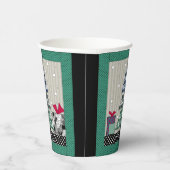 kerstpatroon, toegepast, nieuw jaar, kerst papieren bekers (Rechts)